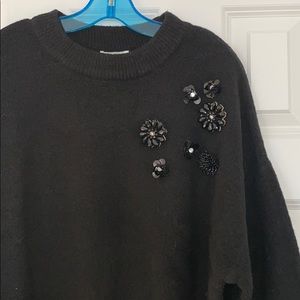 NEW W/TAG H&M blck sweater beading sequin details